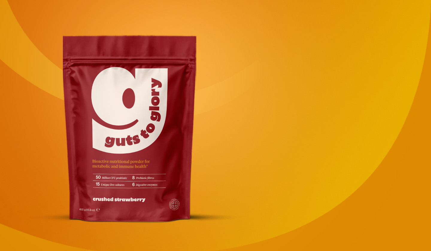 Guts to Glory crushed strawberry pouch